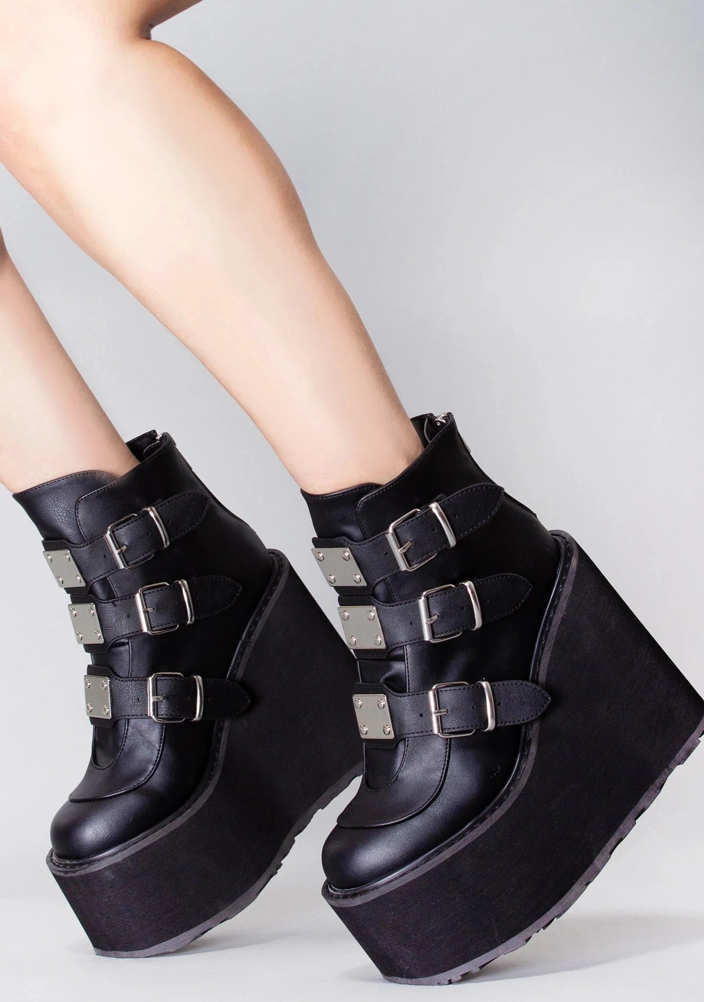 Platform Shoes and Boots Goth Black White Pink Red LA Style Rush