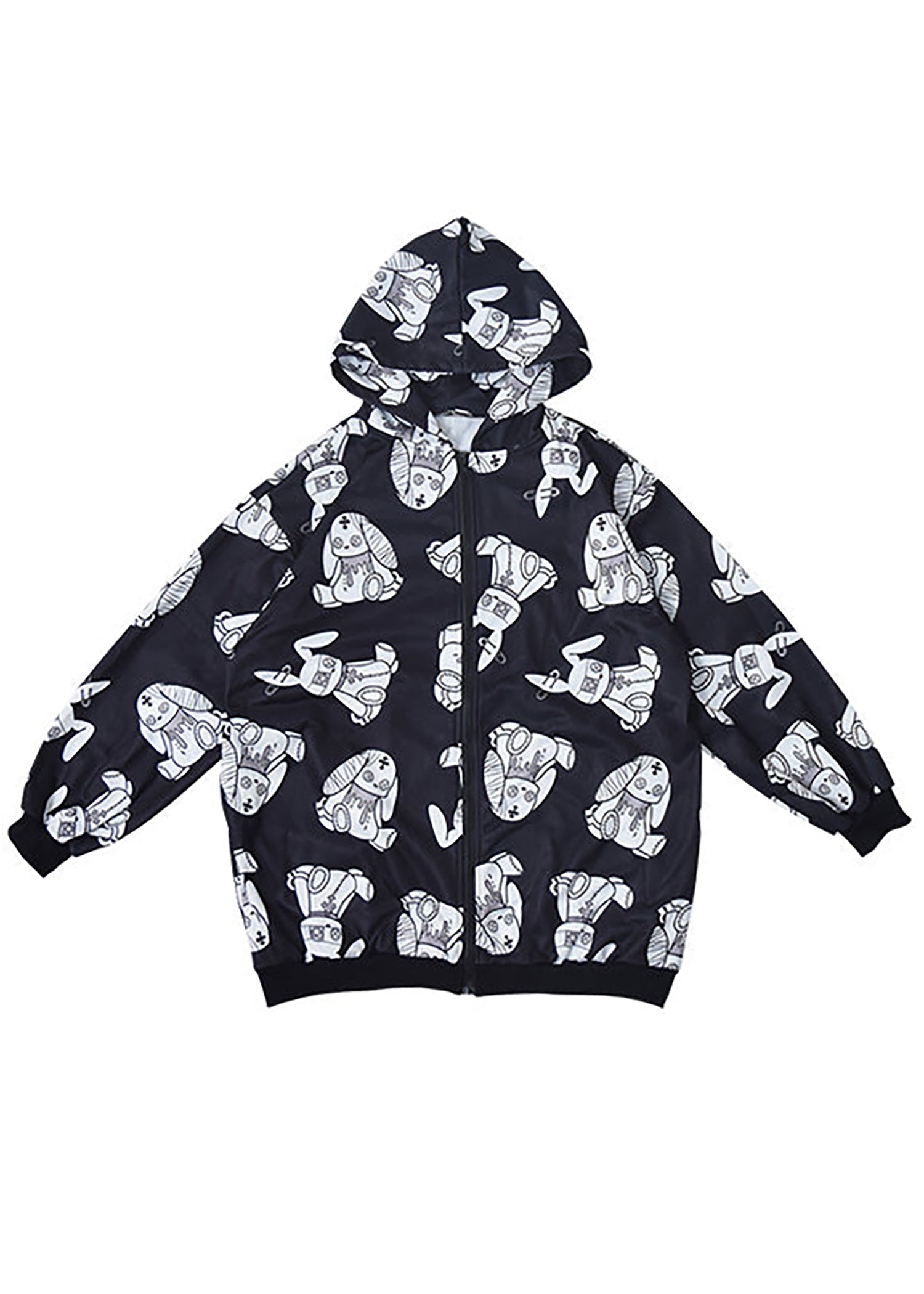 ACDC Rag Bunny Dolls Rad Rabbit AOP Oversized Zip Up Hoodie