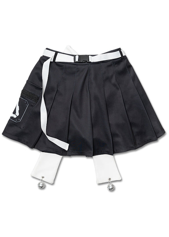 ACDC RAG Error Code Cyberpunk Tech Pleated Black White Skirt JR