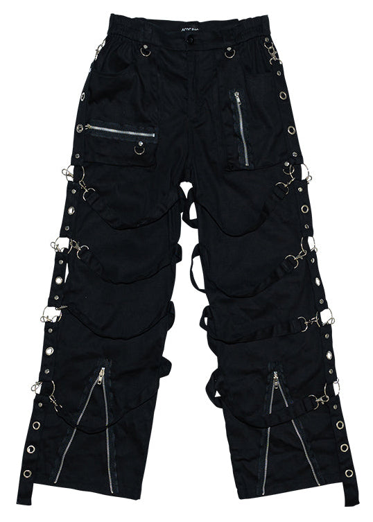 ACDC RAG Punk Revival 1033 Black Belt Bondage Pants KO-6034 | LASR