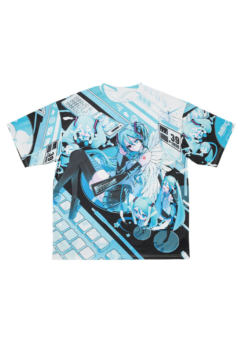 ACDC RAG x Hatsune Miku Forever Black Mint Oversized Tee JCT-HM-T