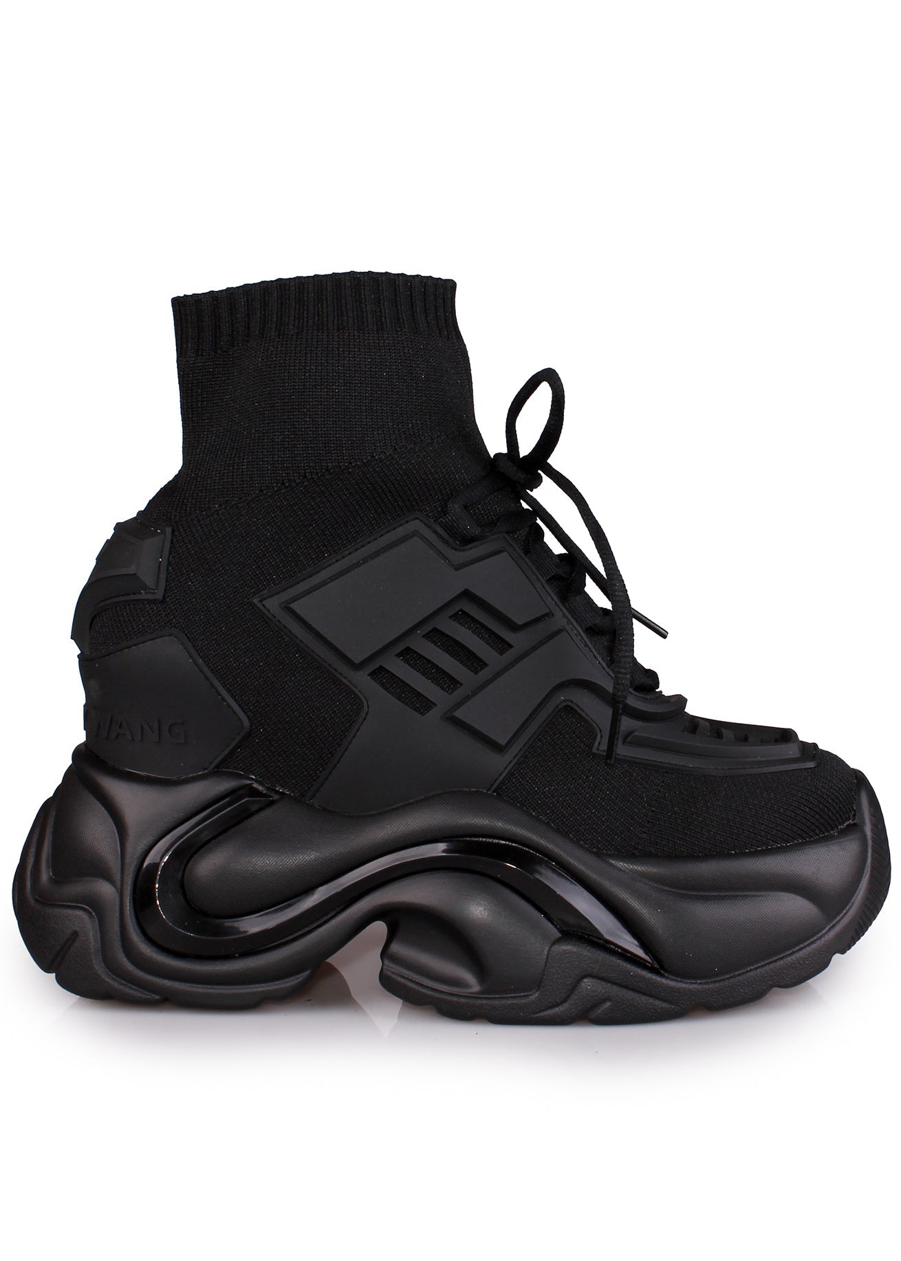 靴 OUAT BLACK SPACE FLATS Anthony Wang JUPITER 08 Kairo-X Black Platform Sneakers | LASR