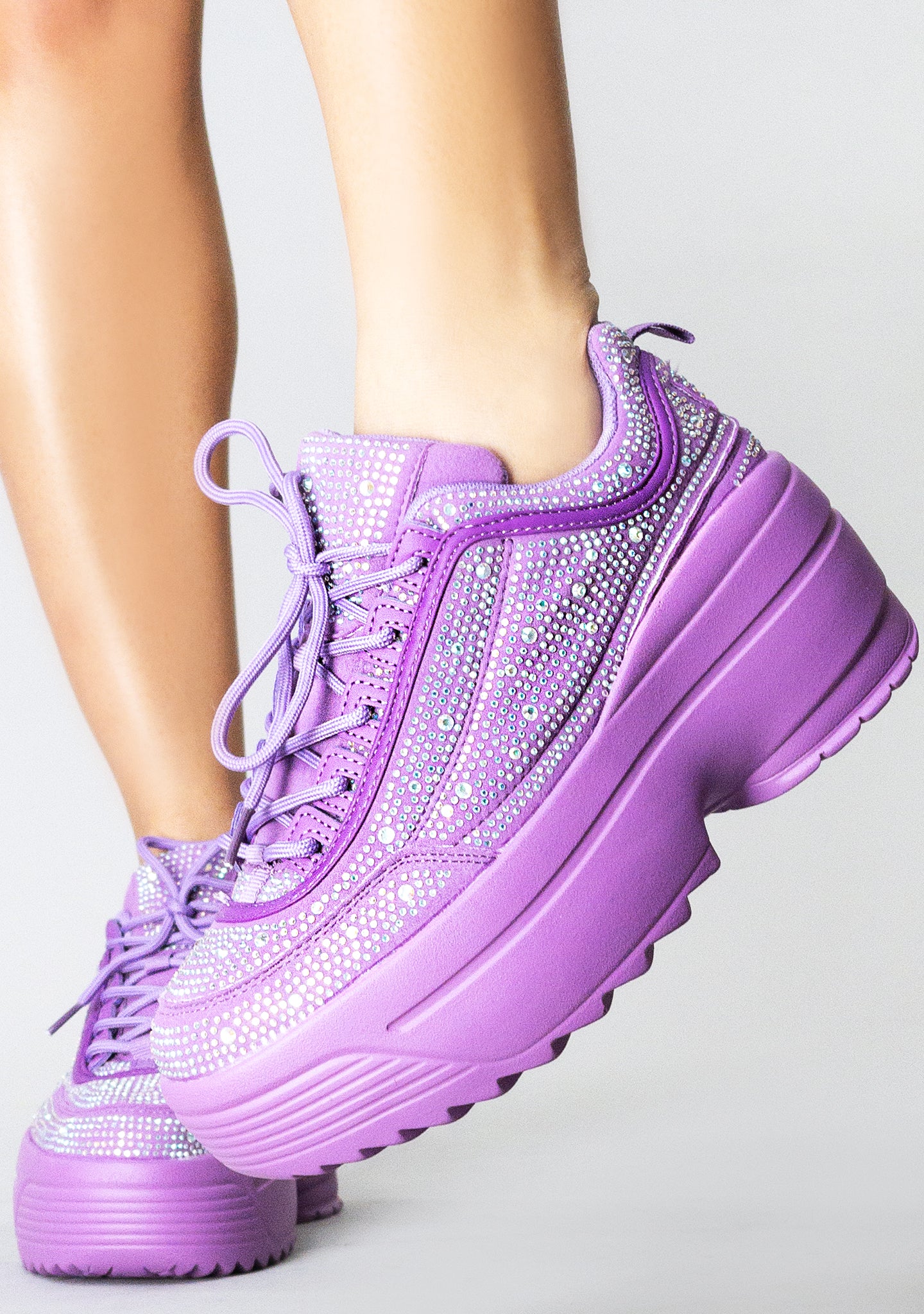 Purple cheap platform sneakers