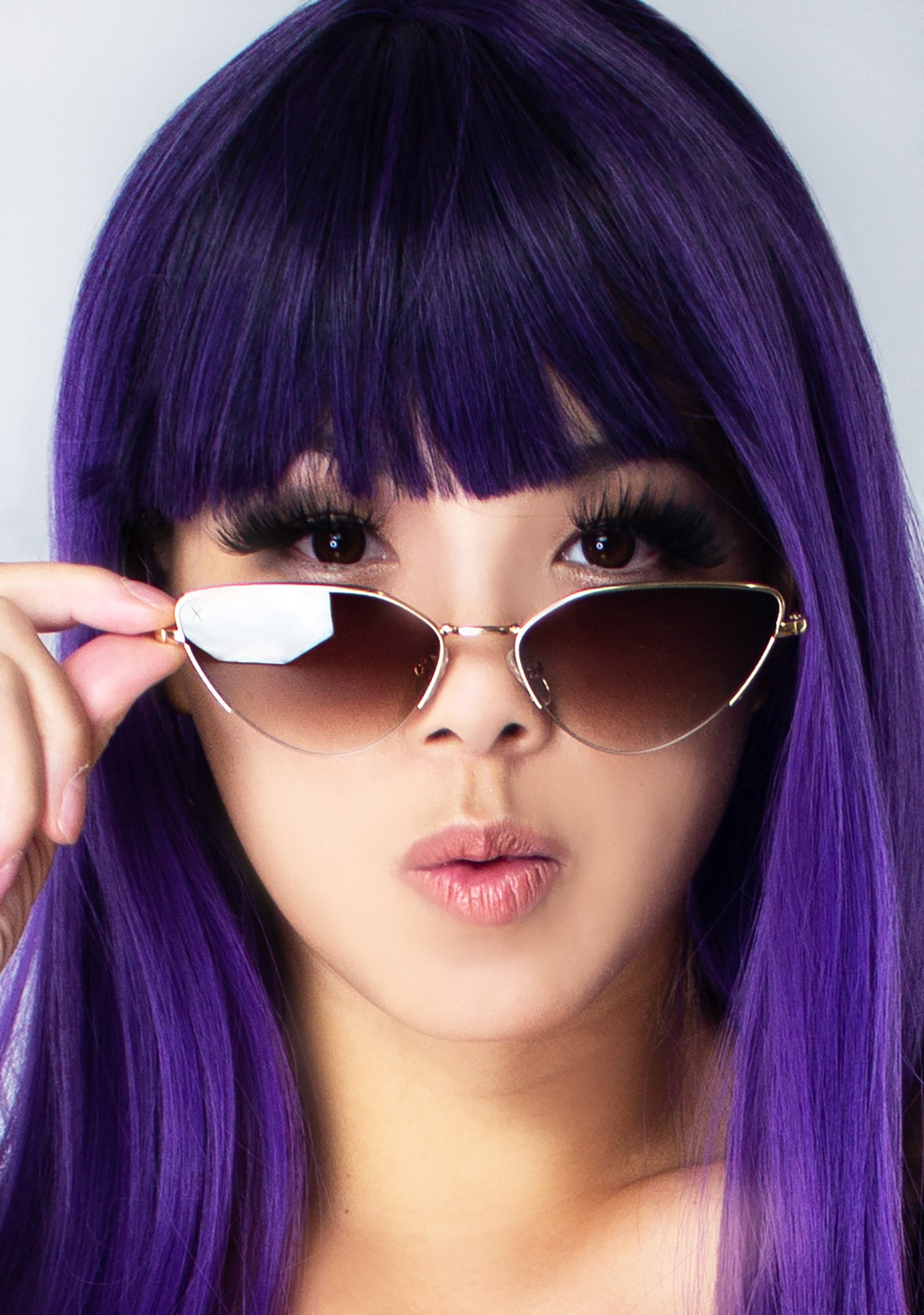 DIME OPTICS Shop Dime Optics Fairfax Sunglasses in Brushed Gold/Brown