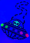 Astro Rave UFO Invasion Kandi Necklace