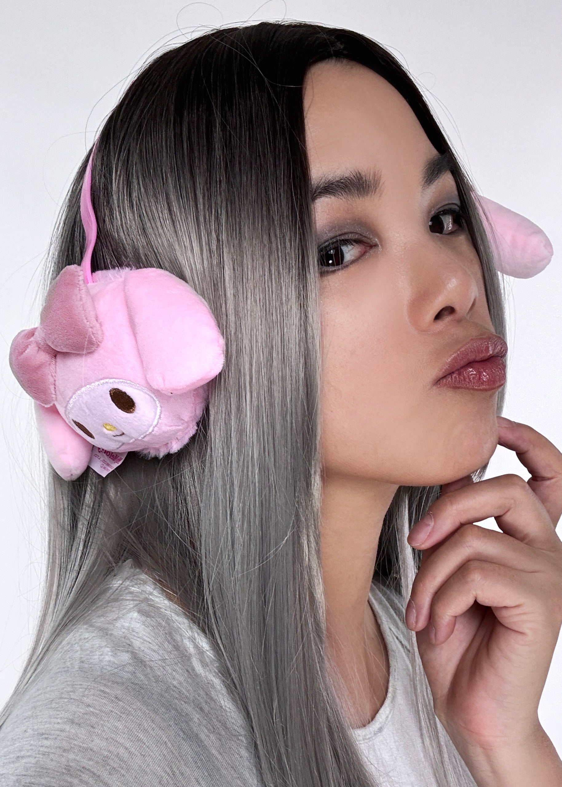 sanrio my melody plush earmuffs Sanrio Kuromi My Melody Cinnamoroll Earmuffs Soft Plush  main image 2