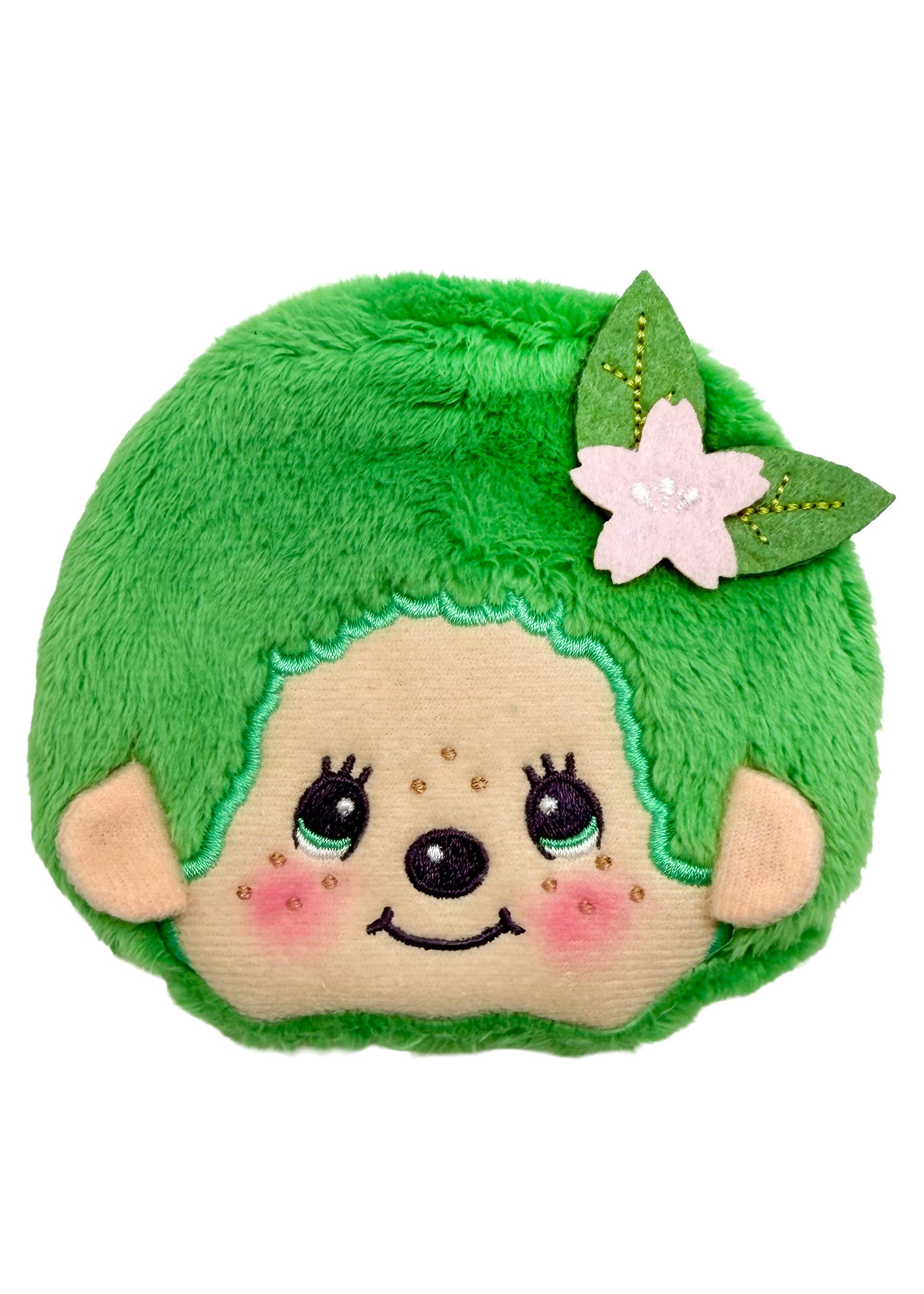 Sekiguchi Monchhichi-Kun Matcha Green Plush Coin Bag UCMC-0009BG