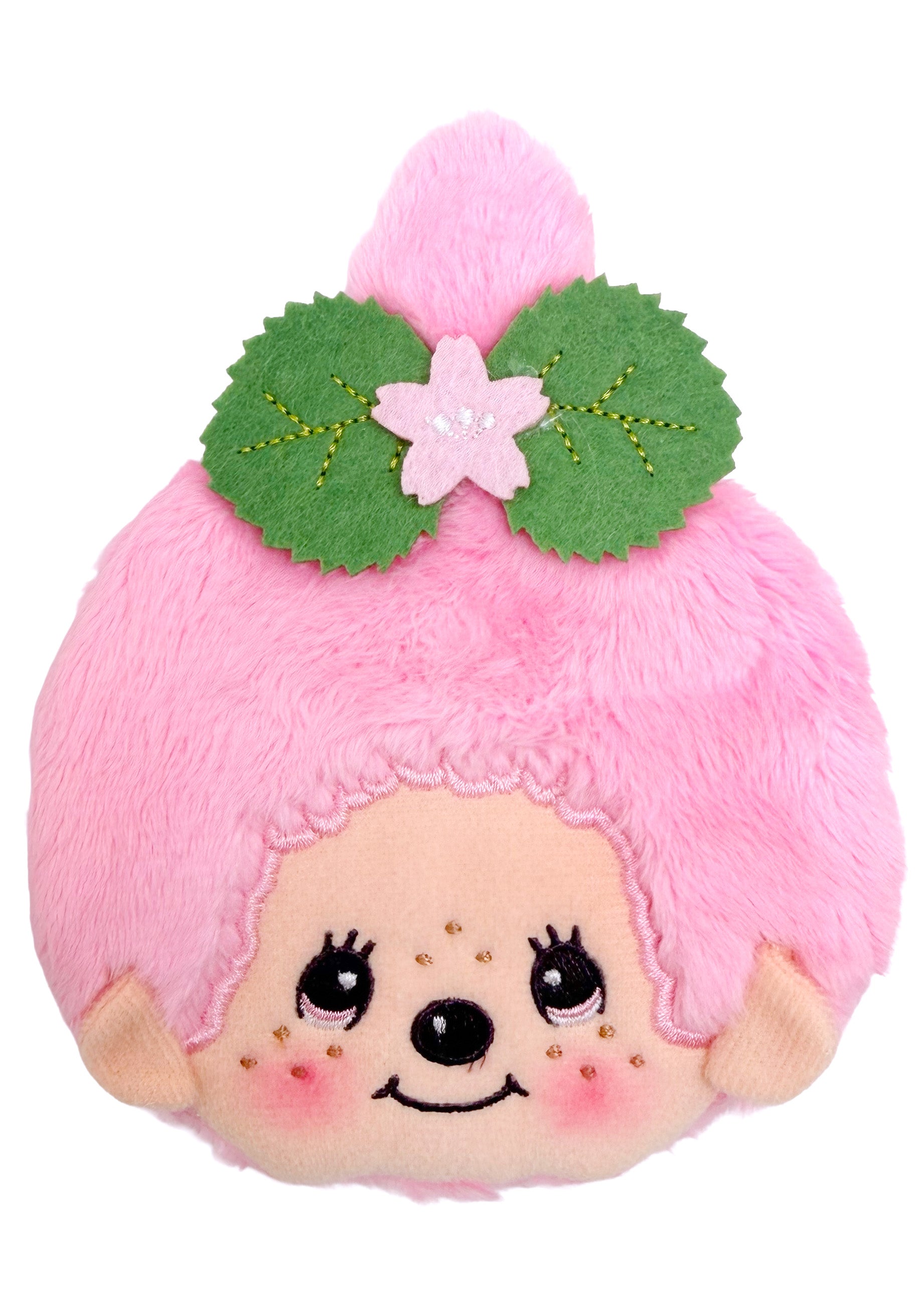 Sekiguchi Monchhichi-Chan Sakura Mochi Pink Plush Coin Bag UCMC