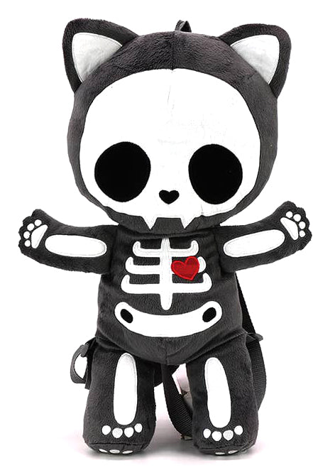 critters with knives mini backpack Spookyville Critters Skeleton Kitty Plush Backpack CH84700FR