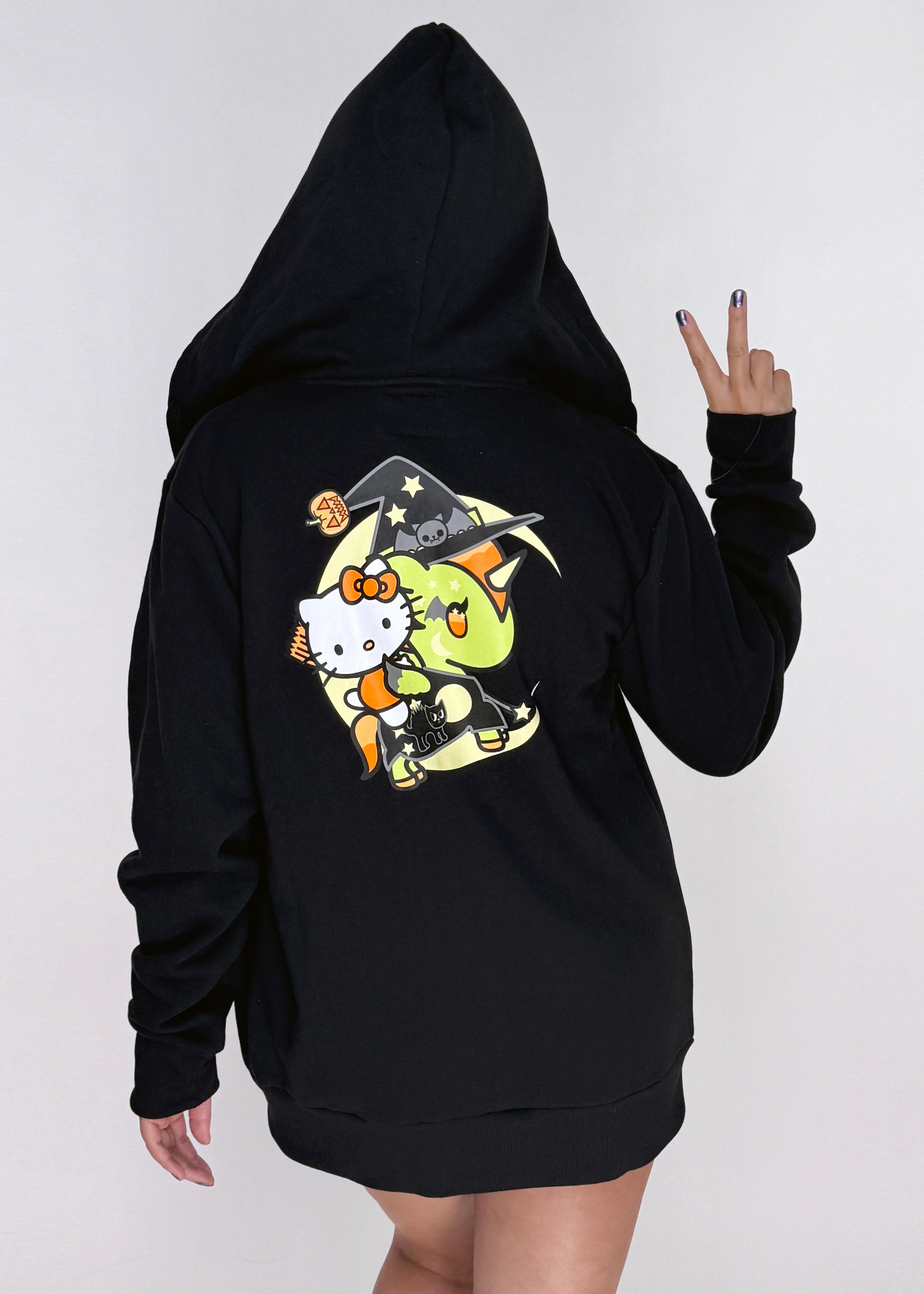 Goth hello kitty hotsell Hoodie