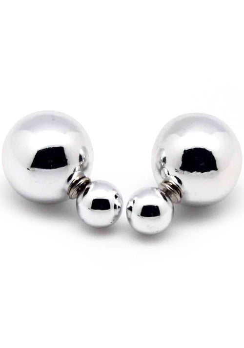 7 LUXE Disco Ball Post Stud Earring in Silver