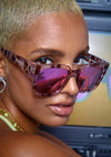 Brea Sunglasses in Light Tortoise/Pink Mirror