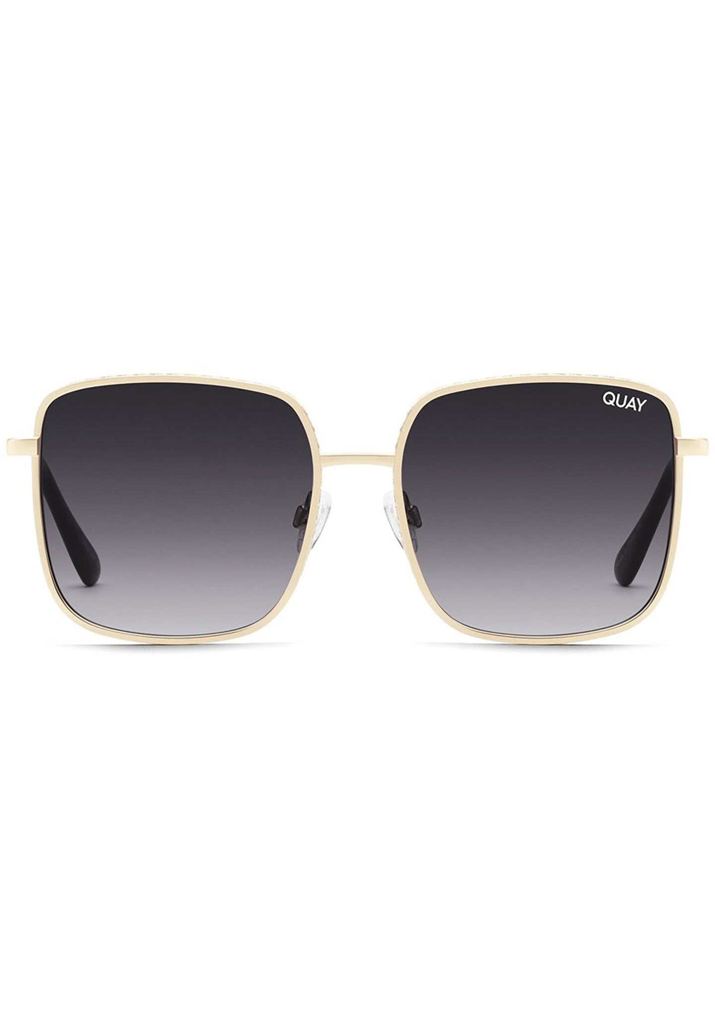 Quay Unisex Locals Only Smoke Polarized Sunglasses Brushed Gold 145 55 20 Quay Australia Main Character Sunglasses Gold Smoke  main image 3