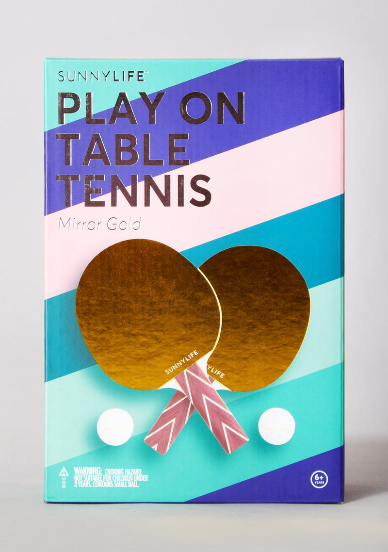 Mirror Gold Play On Table Tennis