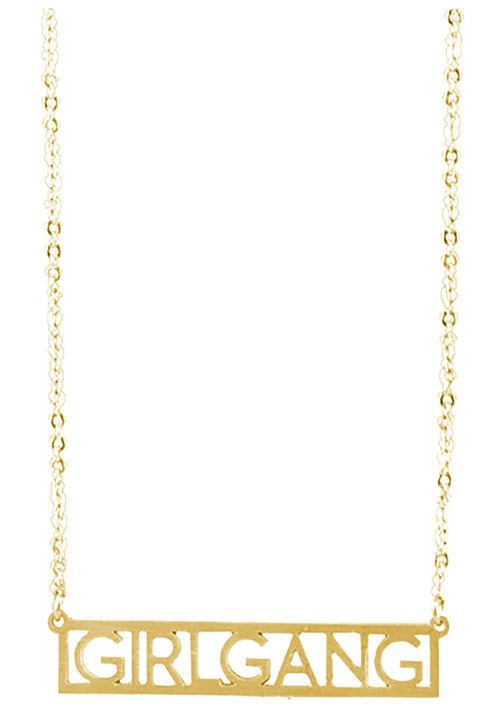 Wanderlust + Co Girlgang Necklace in Gold