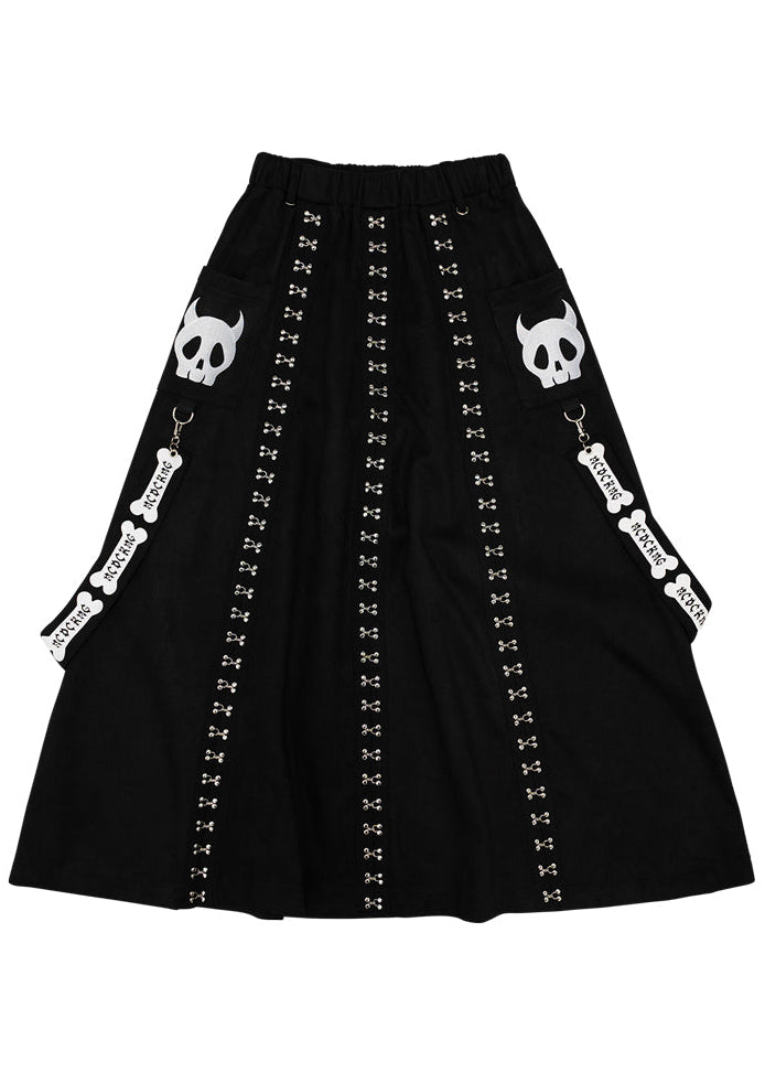 ACDC Rag Zero Dark Gothic Black Long Skirt PE-026 | LASR – LA