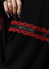 Bunny Dolls Punky Bunny Usamimi Black Red Oversized Zip Hoodie