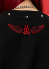 Bunny Dolls Punky Bunny Black Red Long Sleeves Oversized Tee