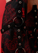 Bunny Dolls Punky Bunny Bondage Black Red Leg Warmer
