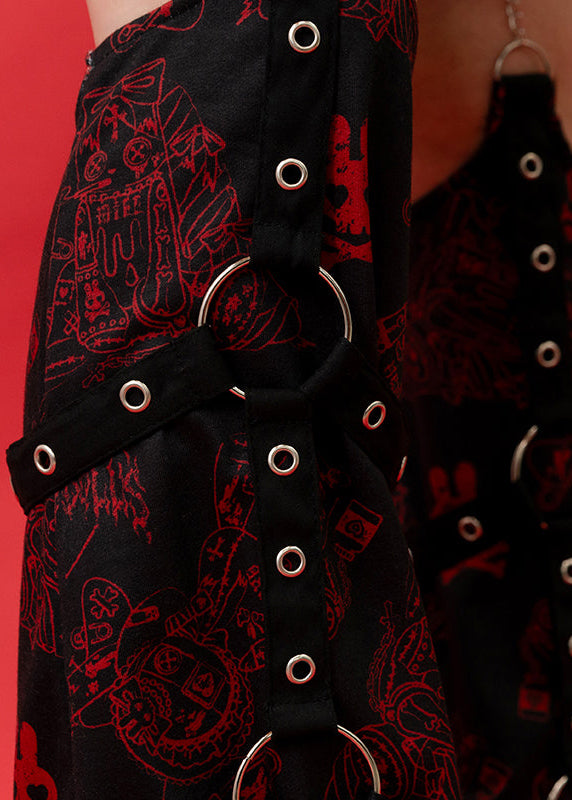 Bunny Dolls Punky Bunny Bondage Black Red Leg Warmer