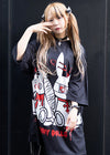 Bunny Dolls Blood Splash Oversized Tee