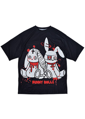 Bunny Dolls Blood Splash Oversized Tee