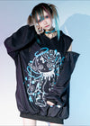 Mill & Nero Blood Mill Black Blue Oversized Hoodie