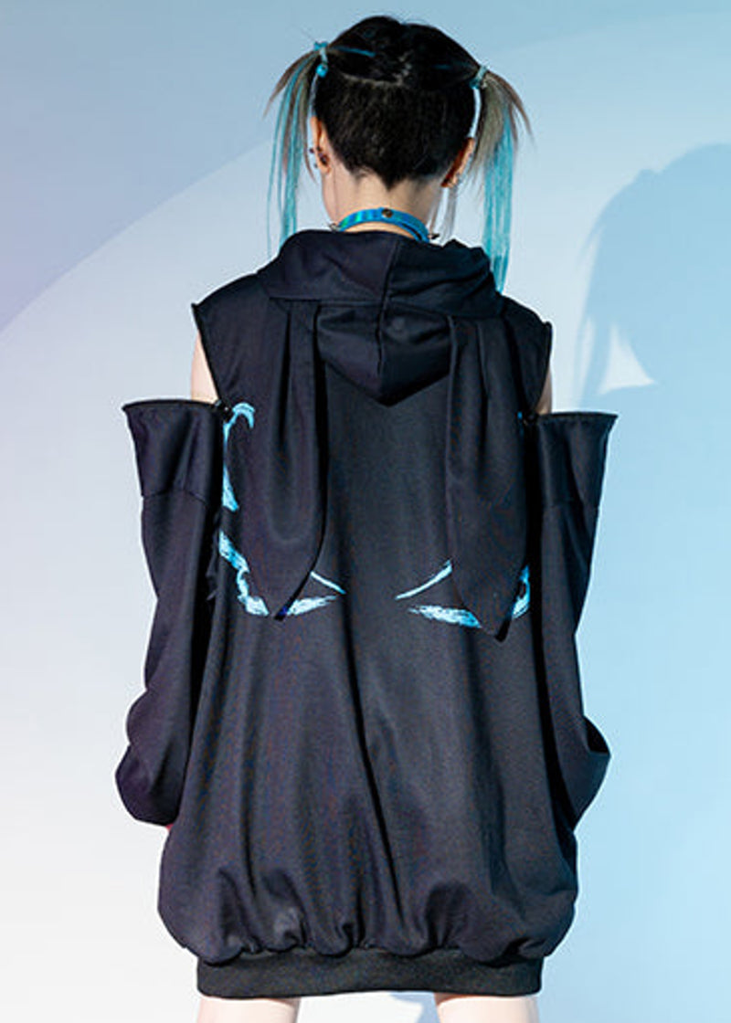 Mill & Nero Blood Mill Black Blue Oversized Hoodie