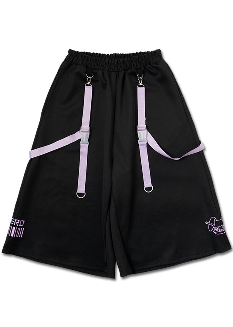 Mill & Nero Blood Nero Jersey Black Purple Crop Pants