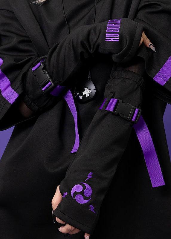 ACDC RAG Uzurai Cyberpunk Tech Black Purple Arm Warmer JR-455-116 ...