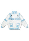 Game Over Frill White Jersey Oversized Jacket