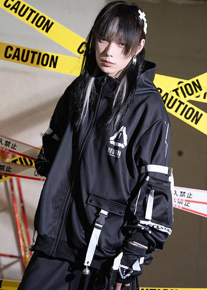 ACDC RAG Error Code Cyberpunk Tech Oversized Black White Jacket JR-481 ...