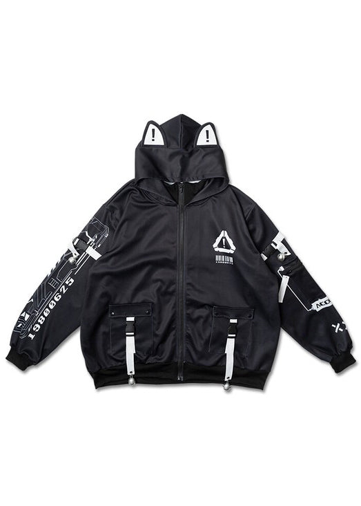 ACDC RAG Error Code Cyberpunk Tech Oversized Black White Jacket JR-481 ...