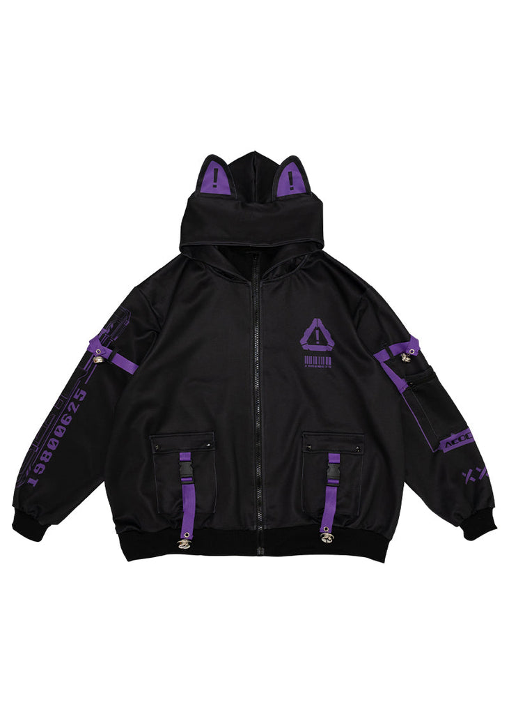 ACDC RAG Error Code Cyberpunk Tech Oversized Black Purple