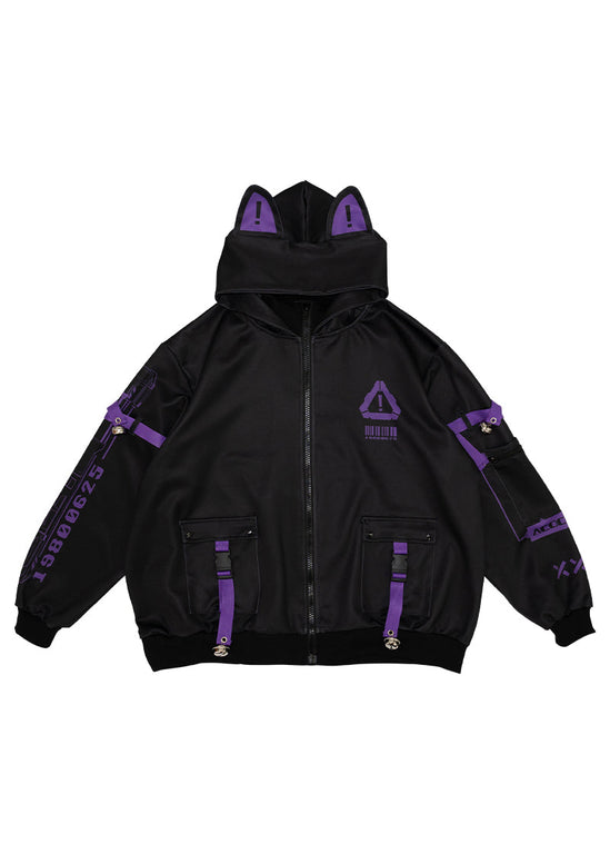 ACDC RAG Error Code Cyberpunk Tech Oversized Black Purple