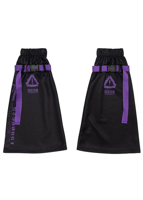Error Code Cyberpunk Tech Black Purple Leg Warmer