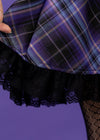 Love Punk Purple Plaid Lolita Mini Skirt