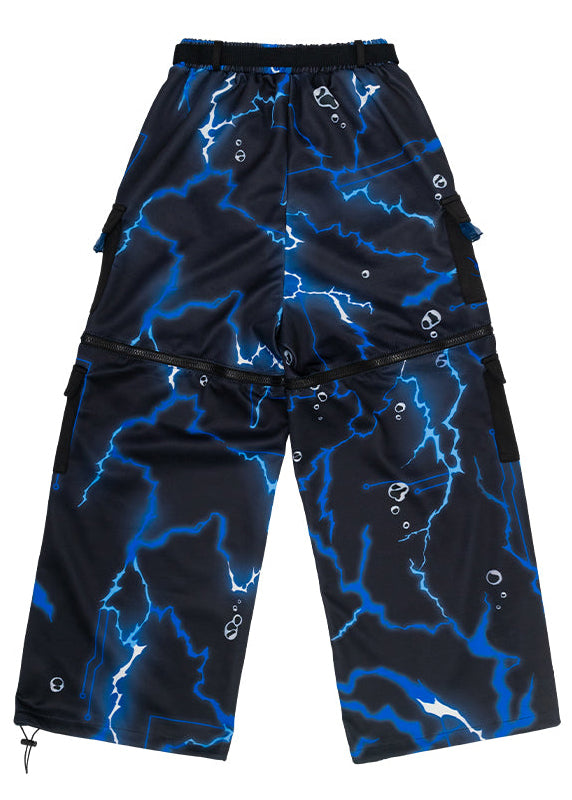 Cyber Octopus Black Cargo Pants