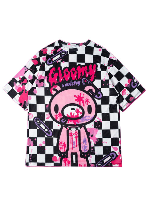 ACDC RAG X Gloomy Bear Checkered Gloomy Oversized Tee JR-GHT-01 | LASR ...