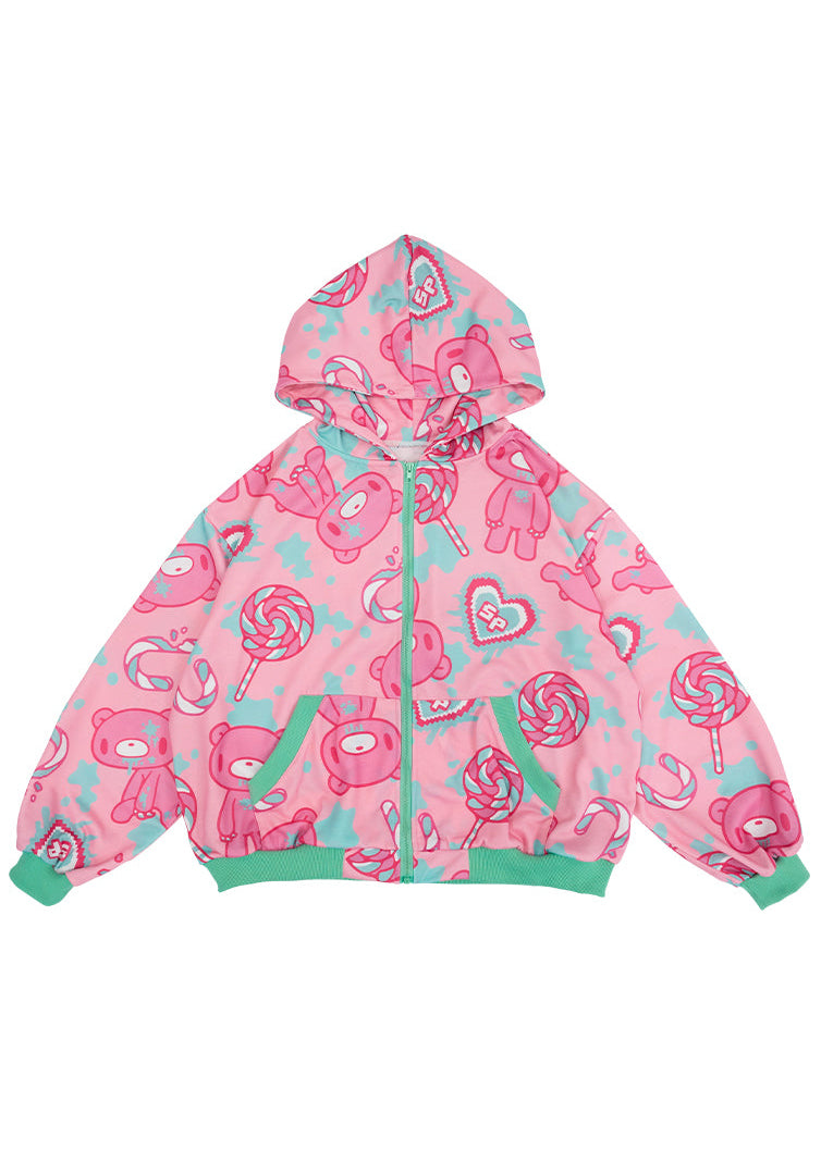 ACDC RAG X Gloomy Bear x Sophie Powers Candy Oversized Zip Up Hoodie JR ...