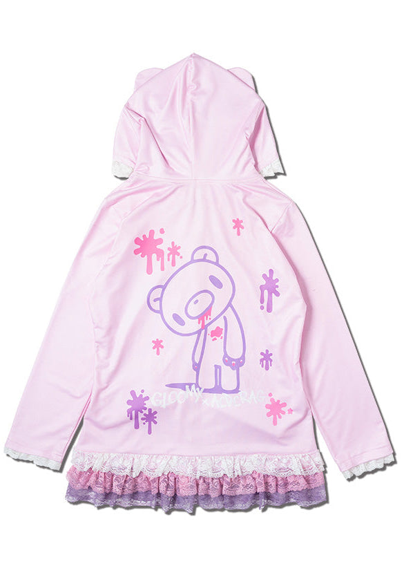 Gloomy Bear Pastel Gloomy Bear Ears Zip Up Hoodie