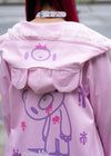 Gloomy Bear Pastel Gloomy Bear Ears Zip Up Hoodie