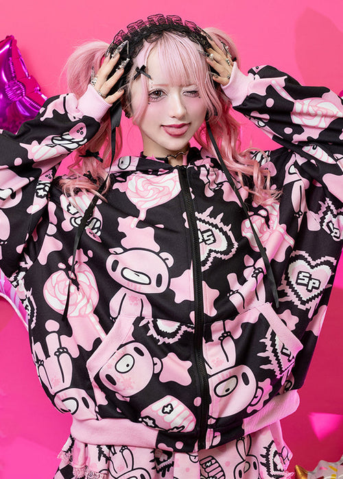 Gloomy Bear x Sophie Powers Cake Oversized Zip Up Hoodie