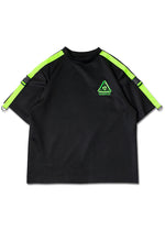 Uzurai Cyberpunk Tech Oversized Black Green Tee