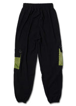 Uzurai Cyberpunk Tech Black Green Cargo Pants