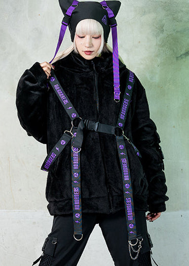 Uzurai Cyberpunk Tech Black Purple Harness