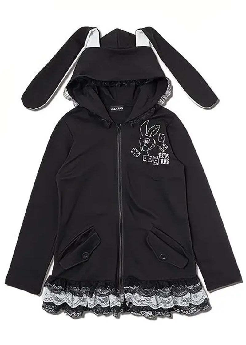 ACDC Rag Alice Gothic Rabbit Ears Zip Up Hoodie KJ-8002 | LASR – LA ...