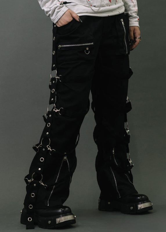 ACDC RAG Punk Revival 1033 Black Belt Bondage Pants KO-6034 | LASR