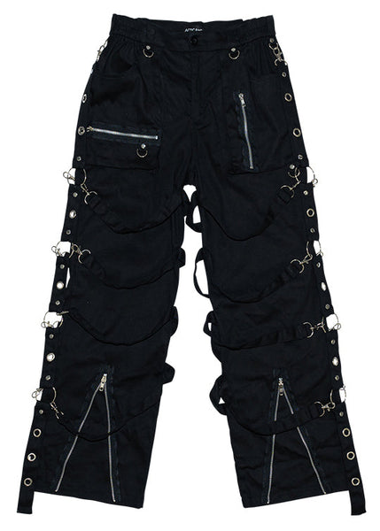 ACDC RAG Punk Revival 1033 Black Belt Bondage Pants KO-6034 | LASR