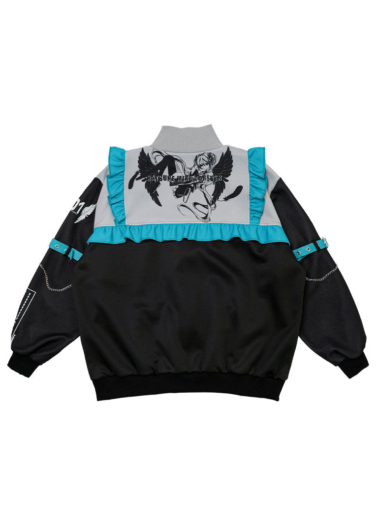 Hatsune Miku Forever Black Mint Frill Oversized Jacket